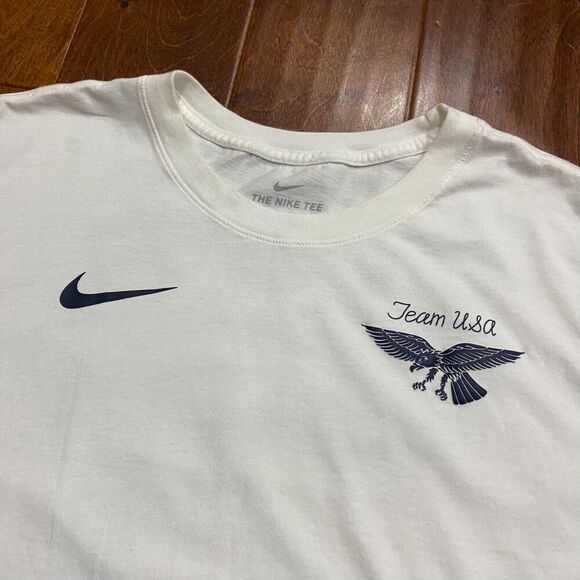 Nike Athletic Tokyo Japan Olympics Team USA Eagle White T-Shirt Men's Size XXL - Picture 3 of 8